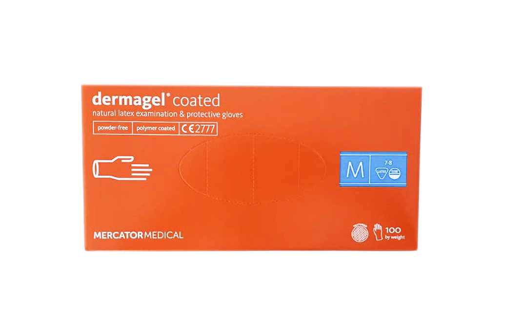 Manusi Latex Nepudrate Dermagel - 100buc/cutie